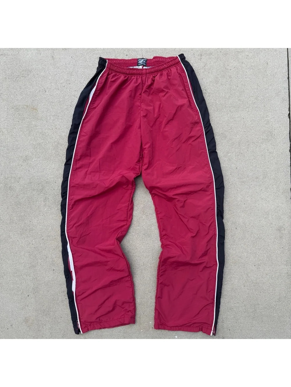 Atlantic Sportswear Baggy Y2K Track Pants Mens Regular M Red Black Athletic